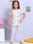 Denizatı Desenli Beyaz Pijama Takımı 1