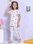 Denizatı Desenli Beyaz Pijama Takımı 2