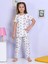 Denizatı Desenli Beyaz Pijama Takımı 3