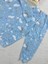 Bulut Desen Mavi Kız Çocuk Pijama Takım 3