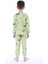 Dinozor Desenli Yeşil Çocuk Pijama Takımı 4