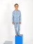 Kareli %100 Pamuklu Düğmeli Erkek Çocuk Pijama Takım 2