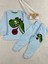Dinozor Desen Mavi Erkek Çocuk Pijama Takım 2
