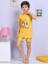Ayıcık Desenli Şortlu Sarı Pijama Takımı 2