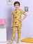 Hayvan Desenli Sarı Pijama Takımı 1