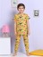 Hayvan Desenli Sarı Pijama Takımı 3
