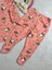 Baykuş Desen Somon Renk Kız Çocuk Pijama Takım 2