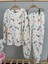 Minykids Robot Desen Fitilli Beyaz Kız Çocuk Pijama Takım 1