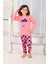 Kalp Desen Somon Kız Çocuk Pijama Takım 3