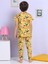 Hayvan Desenli Sarı Pijama Takımı 4