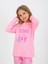 Kar Tanesi Desen Pembe Kız Çocuk Pijama Takım 2