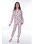 Minykids Sincap Desenli Beyaz Çocuk Pijama Takımı 3