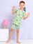 Dinozor Desenli Yeşil Şortlu Pijama Takımı 2