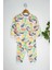 Dinozor Desenli Beyaz Çocuk Pijama Takımı 4