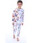 Dinozor Desen Beyaz Erkek Çocuk Pijama Takım 1