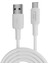 12W Usb-A To Type-C Silikon Hızlı Şarj ve Data Kablosu Beyaz 2 Metre 1