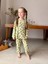 Yeşil Kalp Desen Fitilli Kız Çocuk Pijama Takım 1