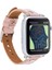 Apple Watch Slim Deri Kordon 42 ve 44 mm Uyumlu Pembe 1