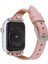 Apple Watch Slim Deri Kordon 42 ve 44 mm Uyumlu Pembe 2