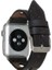 Apple Watch Deri Kordon 42 ve 44 mm Uyumlu Siyah 2