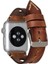Apple Watch Deri Kordon 42 ve 44 mm Uyumlu Taba 2