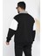 Erkek Dik Yaka Garnili Şardonlu Üç Iplik Sweatshirt 3