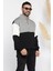 Erkek Dik Yaka Garnili Şardonlu Üç Iplik Sweatshirt 4