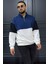 Erkek Dik Yaka Garnili Şardonlu Üç Iplik Sweatshirt 4