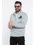 Erkek Nakışlı Fermuarlı Şardonlu Üç Iplik Sweatshirt 1