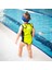 Swimwarm Üşütmeyen Bebek Mayosu Neon Sarı - Siyah 3