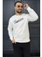 Erkek Bisiklet Yaka Ön Nakışlı Sweatshirt 2