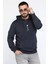 Erkek Kapüşonlu Baskılı Kanguru Cepli Sweatshirt 2