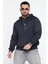 Erkek Kapüşonlu Baskılı Kanguru Cepli Sweatshirt 1