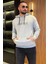 Erkek Kapüşonlu Kanguru Cepli Baskılı Sweatshirt 1