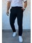 Erkek Bel Bağlamalı Kendinden Desenli Jogger Pantolon P-00013653 1