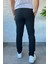 Erkek Kendinden Desenli Bel Bağlamalı Jogger Pantolon P-00013647 3