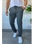 Kendinden Çizgi Desenli Erkek Bel Bağlamalı Jogger Pantolon P-00013652 1