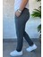 Kendinden Çizgi Desenli Erkek Bel Bağlamalı Jogger Pantolon P-00013652 2