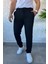 Kendinden Çizgi Desenli Erkek Bel Bağlamalı Jogger Pantolon P-00013652 1