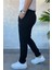 Kendinden Çizgi Desenli Erkek Bel Bağlamalı Jogger Pantolon P-00013652 2
