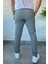 Erkek Kendinden Desenli Bel Bağlamalı Jogger Pantolon P-00013647 3