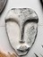 El Yapımı Taş Heykel Soyut Yüz Maske 3'li Set, Modern Beton, Eskitme Taş Görünümlü Duvar Dekor 5