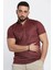 Polo Yaka Duble Kol Kendinden Desenli Erkek Tişört 4