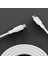 60W USB Type-C To Type-C Silikon Hızlı Şarj ve Data Kablosu Beyaz 2 Metre 4
