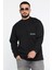 Yazı Baskılı Cepli Double Face Erkek Sweatshirt 1