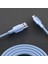 12W 2.4A Usb-A To Lightning iPhone iPad Silikon Hızlı Şarj ve Data Kablosu Mavi 1 Metre 4