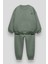 Işlemeli Pamuklu Sweatshirt Jogger Eşofman Alt-Üst Takım 1