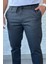 Erkek Bel Lastikli Bağcıklı Gabardin Pantolon P-00013398 4