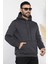 Erkek Kapüşonlu Şardonlu Baskılı Sweatshirt 2