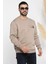Bisiklet Yaka Nakışlı Erkek Sweatshirt 1